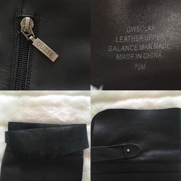 Guess Black Leather OTK Boots - Picture 6 of 12